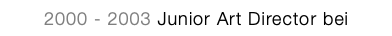 2000 - 2003 Junior Art Director bei